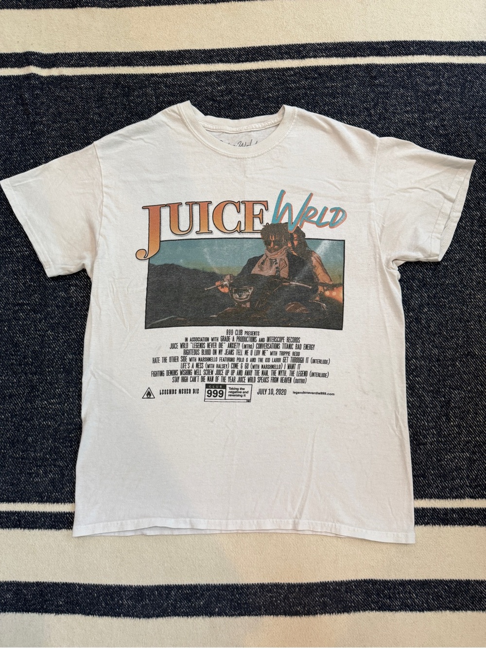 Juice WRLD 999 Club Tee Shirt Men’s Medium 100% Cotton